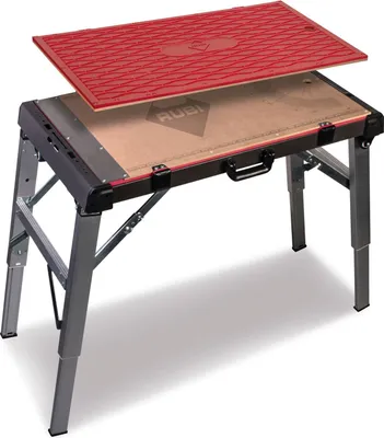 Produktbild von Rubi Klappbarer Arbeitstisch 4-in-1 Werkbank / Gerüst / Transportroller / Trage ( 66924 )