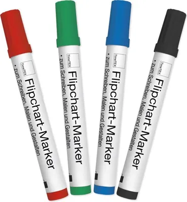 Produktbild von TimeTEX Set Flipchart-Marker, 4-tlg.
