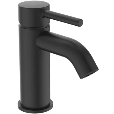 Produktbild von Ideal Standard Waschtischarmatur Ceraline ohne Ablaufgarnitur, Ausladung 100mm BC268XG Schwarz