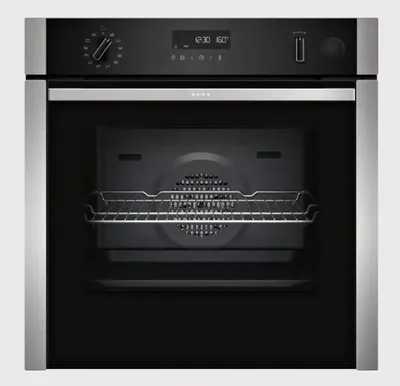 Produktbild von Neff N 50 B6AVH7AN3F, 71 l, Lüfterunterstützt, 30 - 275 °C, Hydrolytisch + Pyrolytisch, Integriert, Edelstahl