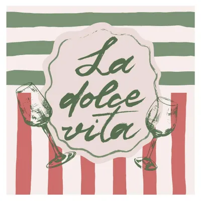Image de Serviettes 33x33 cm - La dolce vita