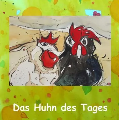 Immagine prodotto di Buch: Humorvolle Geschichten aus dem Hühnerleben, von Künstlerin selbst gemalt