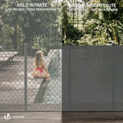 Produktbild von VOUNOT® Zaunblende 1×10m, Sichtschutz Zaun 150 g/m² HDPE Schattiernetz, Grau