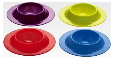 Produktbild von Buntes Eierbecher-Set, 4-teilig - Silikon, 9 x 9 x 4,2 cm