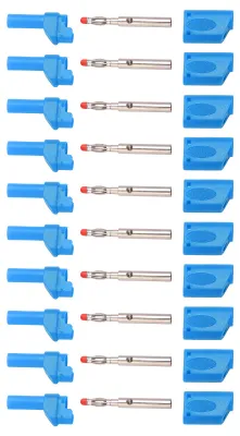 Obrázek produktu pro 10 kusů 22.160 4 mm banánkový konektor, izolovaný bezpečnostní konektor s krytem pro elektronický TestBlue
