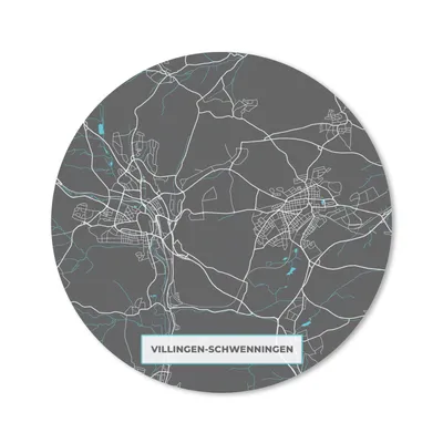 Produktbild von MuchoWow® Mauspad Mousepad Stadtplan - Karte - Villingen Schwenningen - Blau - Deutschland - Karte 40x40 cm - Mousepads - Maus Mat - Pad - Mausunterlage - Schreibtisch Accessoires
