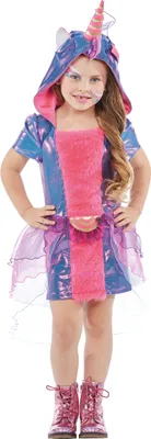 Produktbild von Einhorn Kinderkostüm, lila/pink, Größe:140