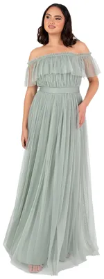 Produktbild von Anaya with Love Women's Maxi Dress Ladies Sleeveless Off Shoulder Bardot Necklin