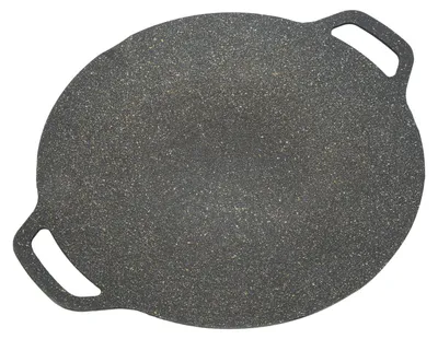 Obrázok produktu pre Kórejská grilovacia panvica - BBQ pečúca doska - 6-vrstvový nepriľnavý povrch - čierna - 38 cm