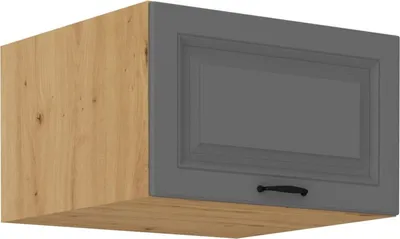 Obrázek produktu pro Horní hluboká skříňka s výklopnými dvířky SOPHIA - šířka 60 cm, šedá / dub artisan