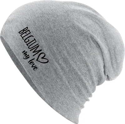 Produktbild von Huuraa Beanie Belgium my love Heather Grey One Size Baumwolle und Elasthan Mütze Geschenkidee