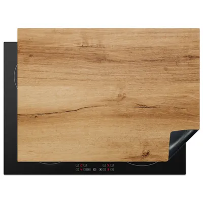Obrázek produktu pro KitchenYeah® Krycí deska na sporák vzhled dřeva - hnědá - dřevo, 71x52cm, dekorace do kuchyně, keramická krycí deska na sporák, krycí deska na varnou desku