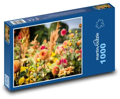 Zdjęcie produktu dla Puzzle 1000 Kolorowe Dalia na Łące - martinpuzzle