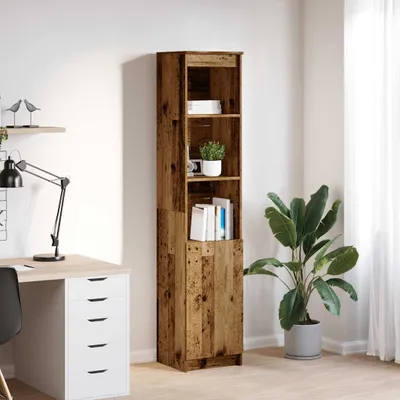 Obrázok produktu pre vidaXL Highboard old wood look 37,5x35x180 cm materiál na báze dreva