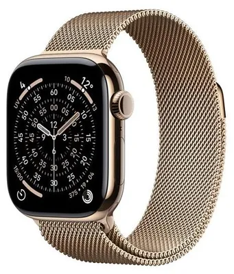 Image de Apple watch Apple Watch Series 11 GPS + Cellular 42mm Boitier en Titane Or avec Boucle Milanaise Or