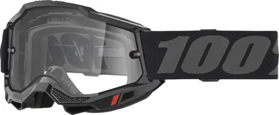 Obrázok produktu pre 100percent Accuri 2 Enduro s čírymi sklami – terénne okuliare čierne s čírymi sklami