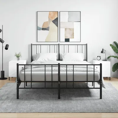 Produktbild von [Home] Nachttische 2 Stk. Hochglanz-Weiß 40x40x50 cm Holzwerkstoff , Neue Mode 2024 im häuslichen Leben