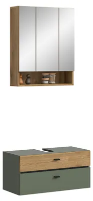 Produktbild von xonox.home Badkombination Aqua Sage Green Nachbildung/ Sage Green Nachbildung B/H/T: 75x191x35 cm