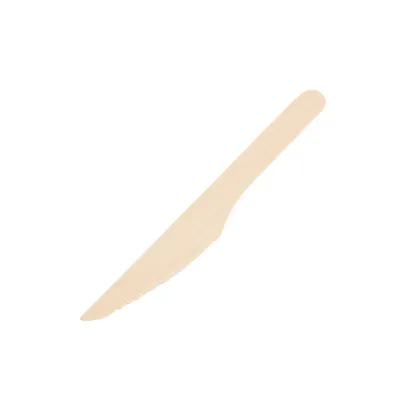 Produktbild von 100 Holzmesser Messer Holzbesteck Besteck 165 mm – kompostierbar