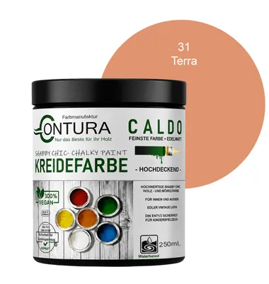 Produktbild von Contura BeGreen 250ml. Kreidefarbe Shabby Chic Möbellack - 31 Terra