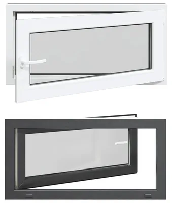 Immagine prodotto di vidaXL Finestra da cantina RISOR 100 x 50 cm in PVC e vetro, antracite