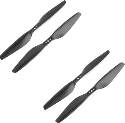 Image de 2 paires 9030 9x3 3-Hole Carbon Fiber Propeller CW/CCW pour DJI F450 / F350, T-Motor Quadcopter(Noir)