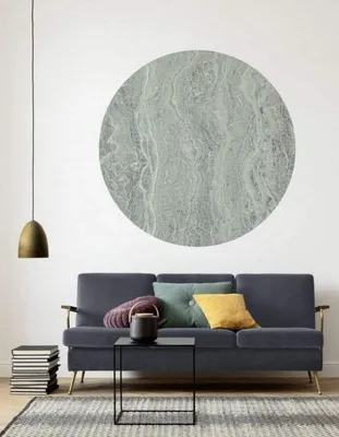 Zdjęcie produktu dla Komar tapeta flizelinowa okrągła i samoprzylepna "Zielony marmur" - rozmiar: 125 x 125 cm (szerokość x wysokość) - 1 szt