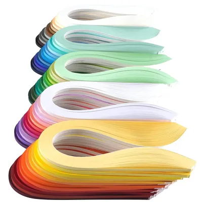 Quilling Papierstreifen Set, 60 Farben, 39 cm, 3 mm breit