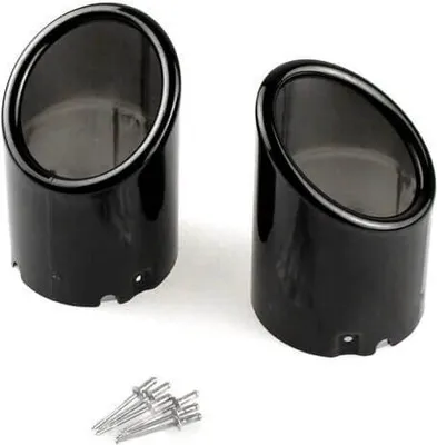 Immagine prodotto di 2x terminali di scarico neri premium in qualità originale per molti veicoli