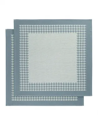 Produktbild von küchentuch 65x65 cm Baumwolle weiß/blau 2 Stück