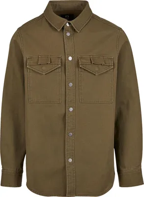 Produktbild von Brandit Langarmhemd Herren Heavy Twill Shirt oliv Basics 100% Baumwolle XXL