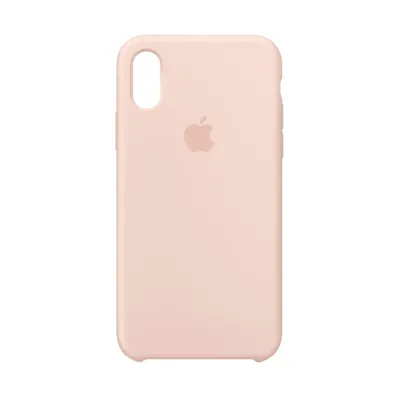 A pink iPhone case with an Apple logo is shown against a white background.