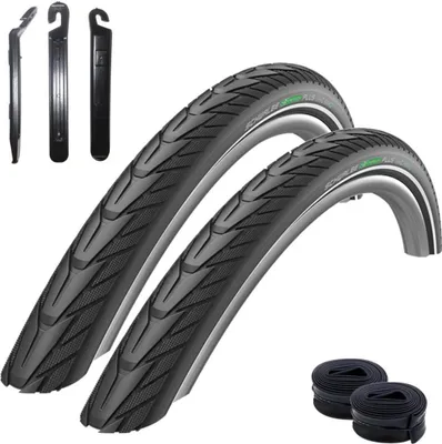 Produktbild von 2 x Schwalbe Energizer PLUS Performance GreenGuard E-50 50-584 (27.5 x 2.00") + 2 Schwalbe AV 19 Schläuche inkl. 3 Reifenheber