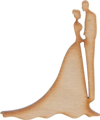 Immagine prodotto di Sposi in legno di compensato 6,5x5,5 cm di decorazione