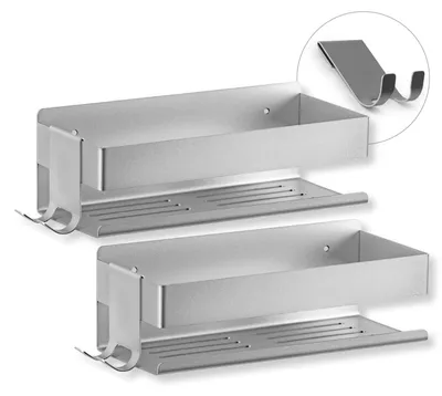 Produktbild von BENKSTEIN Duschablage 2er-Set | Duschregal – zum Kleben oder Bohren | Duschkorb