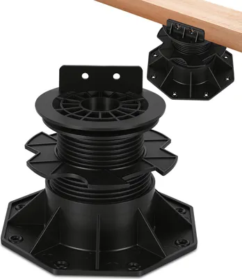 Obrázek produktu pro Peviasot, 10 kusů nastavitelné podstavce, výška 70-145 mm, terasové podstavce, nastavitelný sklon, nastavitelné nohy, podstavce pro terasové desky, dlaždice a obklady, nosnost 560-660 kg