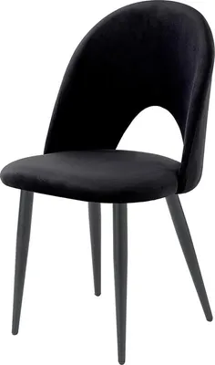 Immagine prodotto di Set di 4 sedie da cucina dal design moderno in velluto Bounty - Nero