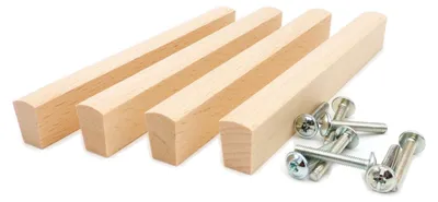 Productafbeelding van Houten Meubelgrepen 4 Stuks met Schroeven Inclusief