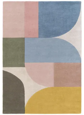 Produktbild von Ted Baker Wollteppich Piccadilly, Creme Bunt, handgewebt, wärmeisolierend - 160x230 cm
