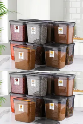 Obrázok produktu pre Hermia Concept, BNMPEGYAR24-20, sada úložných boxov (24 kusov), 100 % PLAST, antracitová farba, 16 x 11,5 x 16,5 cm