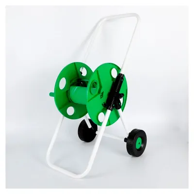 Produktbild von 50m Schlauchwagen für Gartenschläuche, fahrbar, Schlauchtrommel 1/2" Schlauchaufroller für Gärten, Rasenflächen, Terrassen