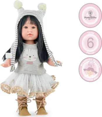 Puppe Sia Misaki mit Hinweisen zum Hersteller, 6-teiliger Bekleidung und Kreatives Spielen