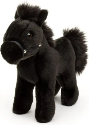 Produktbild von Kuscheltier Pferd stehend schwarz 22 cm Plüschpferd