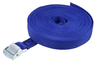 Produktbild von Zurrgurt mit Nockenschnalle 12m x 25mm, 250kg, Blau