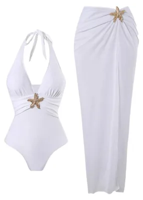 Imagen del producto de Vestido largo para mujer, estilo retro, con escote en V pronunciado y de un solo color