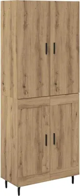Produktbild von Highboard 2 pcs Artisan-Eiche Engineered Wood und Glas