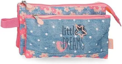 Productafbeelding van Drievoudig Pennenetui Roze 22 x 12 x 5 cm