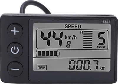 Zdjęcie produktu dla Elektryczny rower S866 Wyświetlacz LCD 24 V 36 V 48 V Panel sterowania z wodoodporną wtyczką