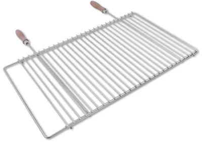 Image de Grille en acier inoxydable réglable en largeur 60-70x37cm avec poignée