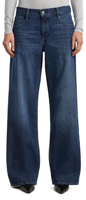 Image de G-Star Jeans pour femmes, modèle Judee, coupe ample, taille basse, couleur bleu (teinture indigo, référence D22889-E353)